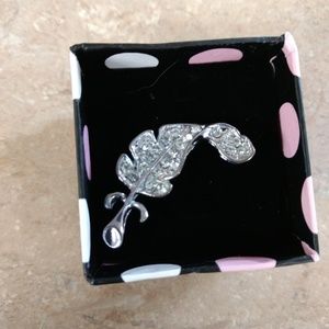 Silver Color Leaf Brooch